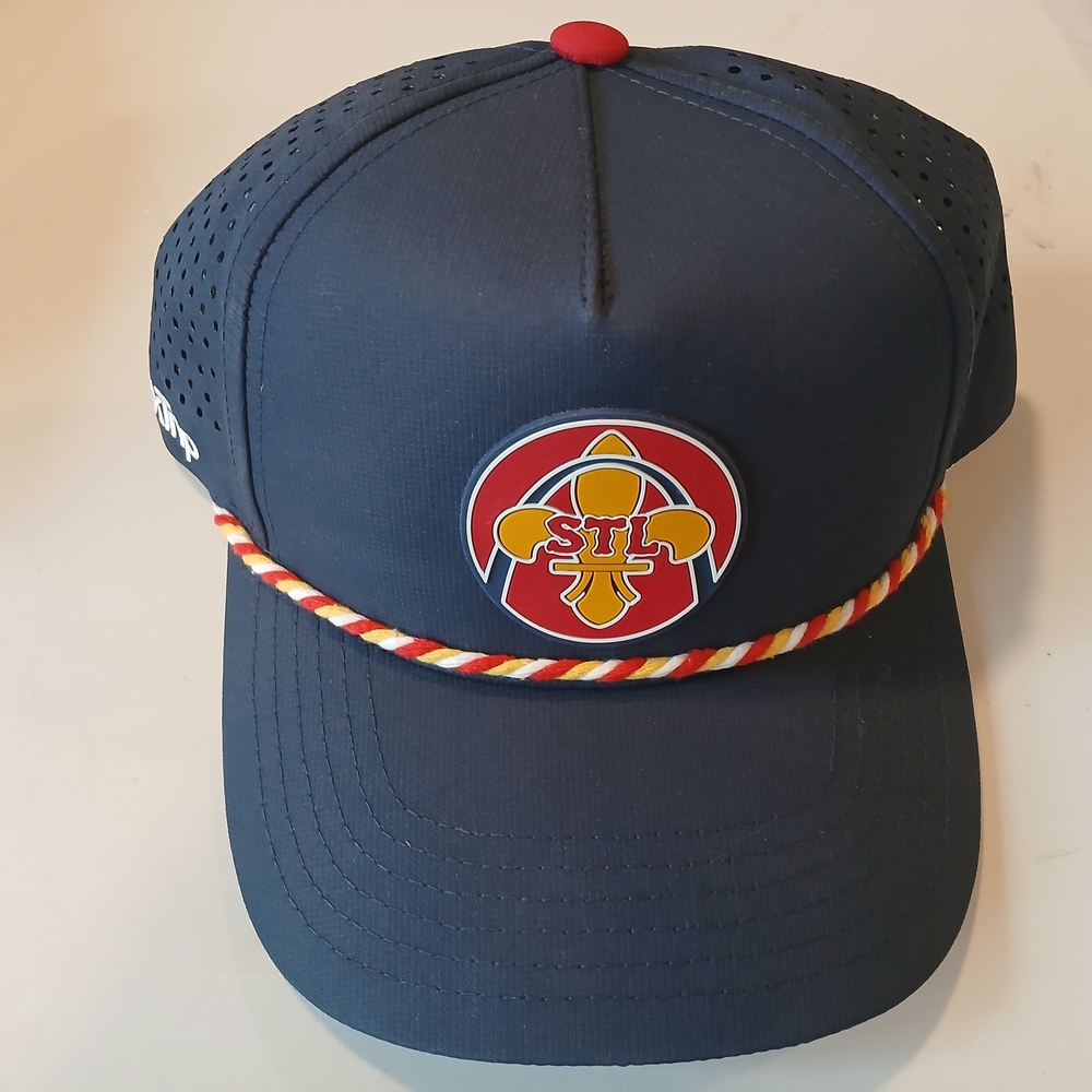 Navy Cap with STL Cardinals Logo and Rope Accent